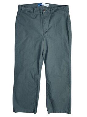 Old Navy Pants Olive Green 14 Tall 14T Wide Leg Extra High Rise Stretch